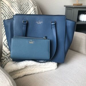 Kate Spade Blue Bag + Wallet